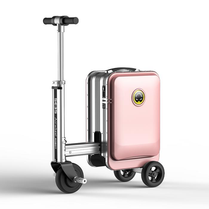 DISKON Koper Tas Airwheel Elektrik Bisa Jalan Warna Pink (LIGHT)