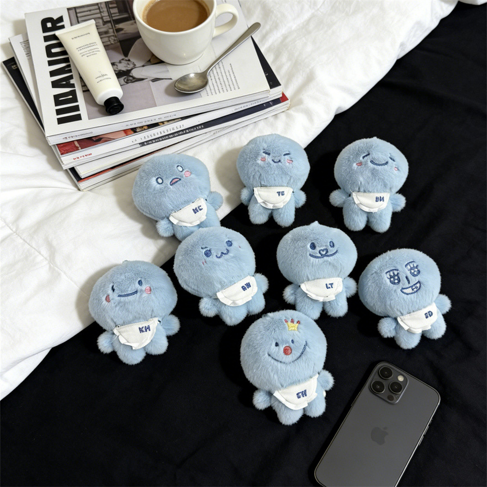 10cm Idols SUPER JUNIOR Plush Keychain SUJU Pop-up Store Doll Pendant Siwon Heecul Leeteuk Ryeowook