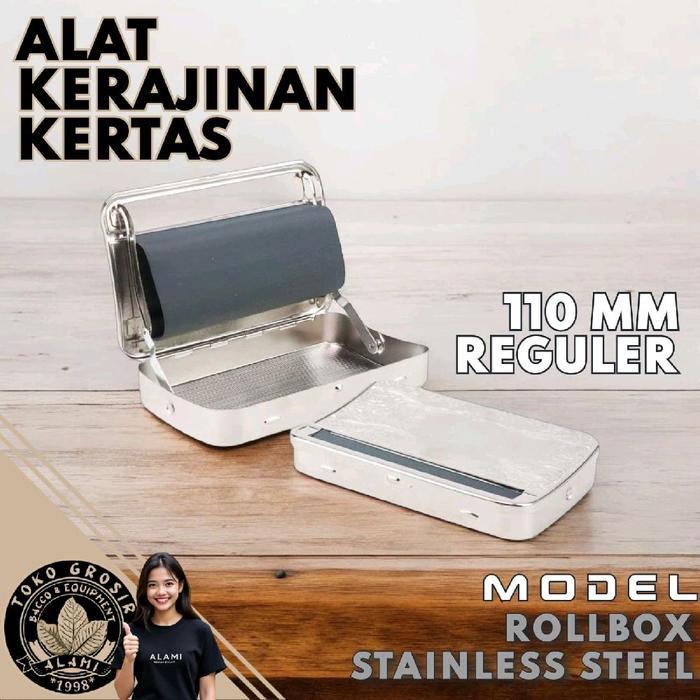 Alat Kerajinan Kertas Model Rollbox 110 MM Original StainlessSteel
