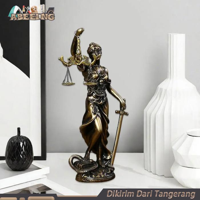 Pajangan Patung Dewi Keadilan 19cm Patung Hiasan Ruang Tamu Aesthetic