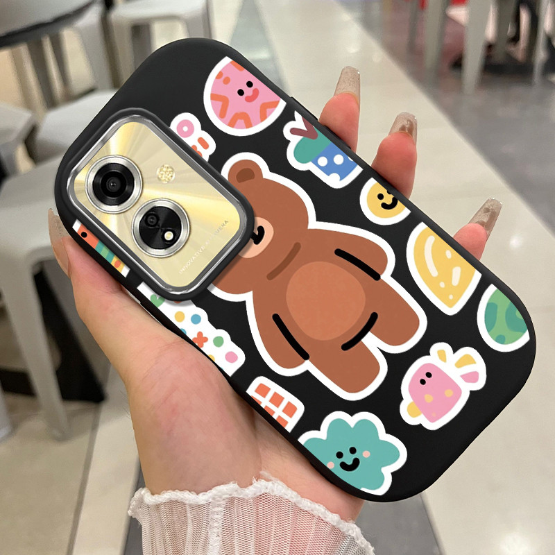 Casing Hp Untuk OPPO A59 F1s Case Brown bear Stiker Kasing  silikon Cesing gelombang Softcase modeln