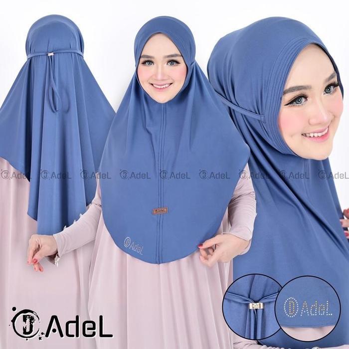 TASYA - Hijab instan tali stopper, original produk by D_Adel, bergo tali jersey premium
