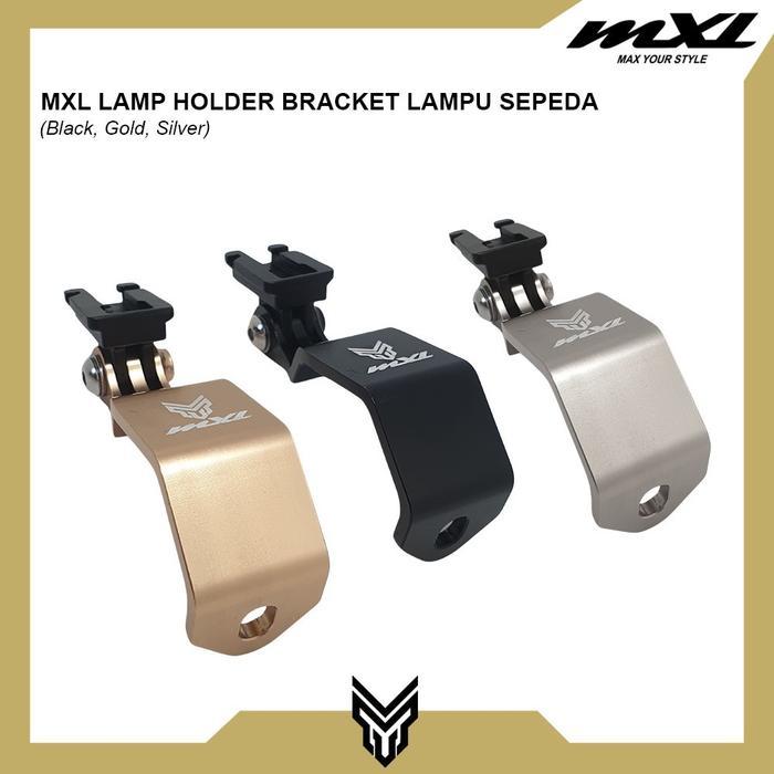 MXL Lamp Holder Bracket Lampu Depan Aksesoris Sepeda 3 Lipatan