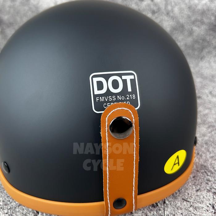 Helm Vintage Half Torc Retro Klasik Moge Motor Custom Gede Harley Davidson Honda Rebel Kawasaki