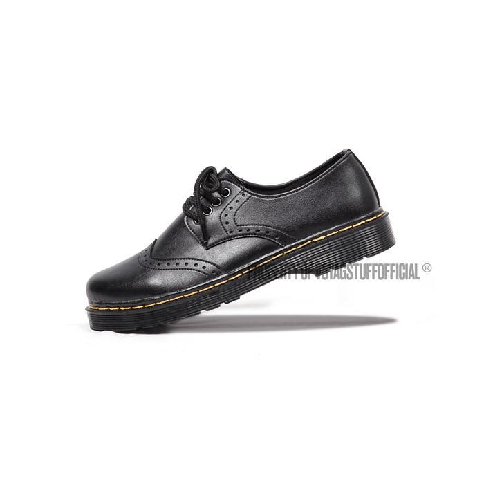 Voyagstuffofficial - Adler Sepatu Formal 4 Hole Opek Pria Hitam - Black O 02, 39