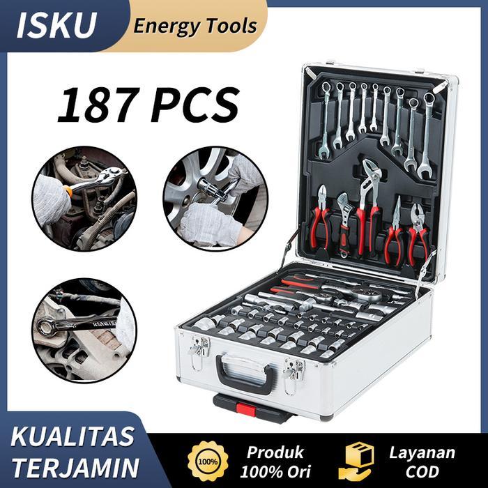 ISKU Toolkit Set 187pcs /kunci shock set /kunci Bengkel motor komplit
