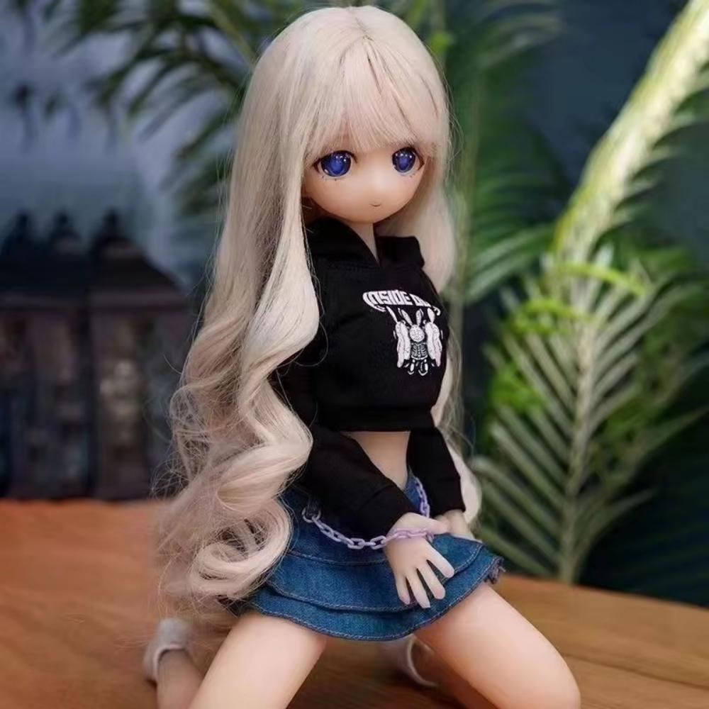 Full Body Doll Silicone Small Handmade Doll Moveable Joints Bjd Doll With Skeleton Mini Anime