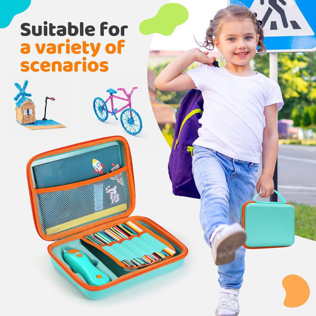 Hard EVA Case for 3Doodler Start Essentials 3D Pen Set Waterproof Shockproof Storage Bag Travel