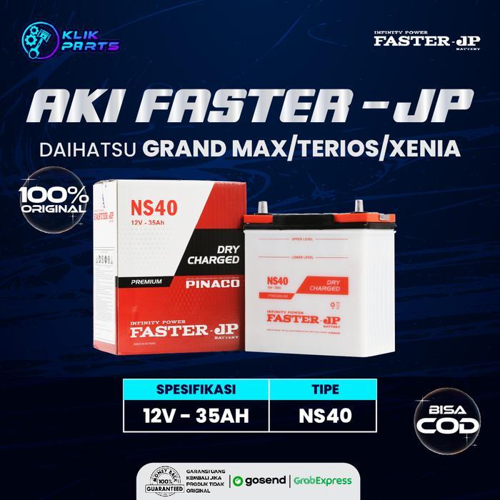 Aki Mobil Faster Jp Ns40 12V 35Ah Untuk Xenia, Terios, Avanza, Rush, Dll