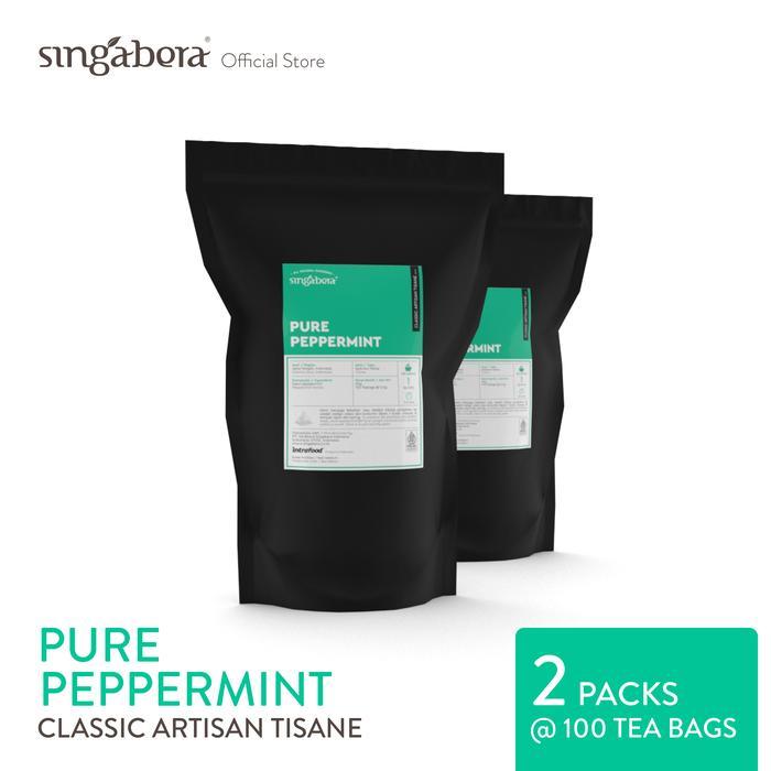Teh Celup Peppermint Murni - Minuman Herbal Bebas Kafein - 2 Pouch @100 Kantong