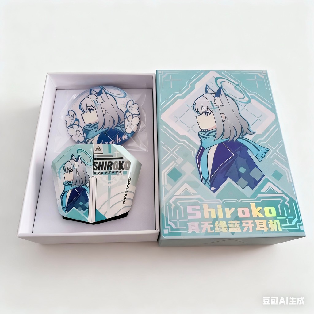 Sunaokami Shiroko Wireless Headphone Game Anime Gift Cute HIFI Bluetooth5.3 Headset Cosplay Active