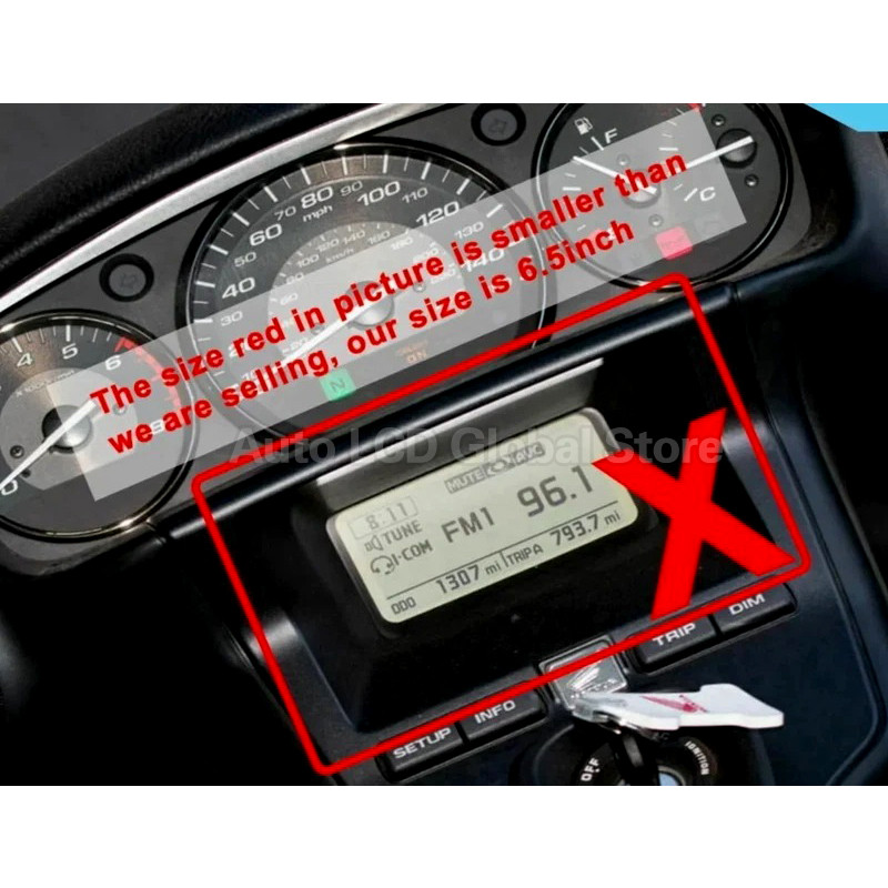 LCD Display Screen For Honda Gold Wing GL1800 2007-2013 Dashboard Gauge Cluster 37100-MCA GPS