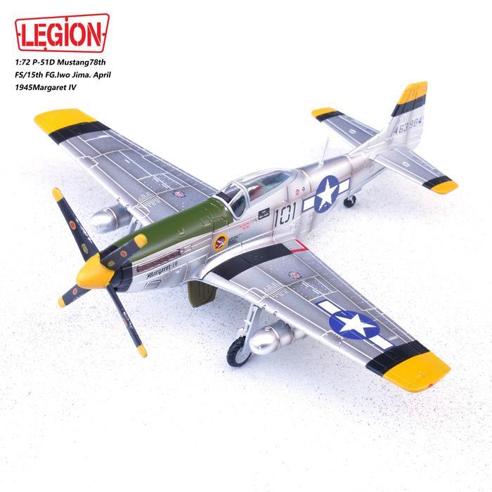 Diecast Pesawat 1/72 Legion (By Panzerkampf) P-51D Mustang 78Th Fs/15Th Fg, Iwo Jima, April 1945