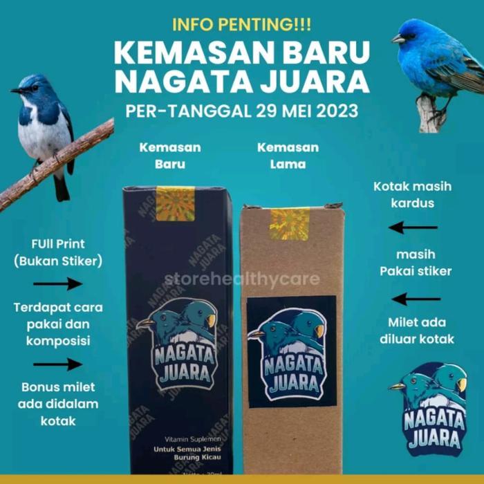 Vitamin Burung Juara Nagata Juara Kemasan Terbaru 100% Original Terlaris