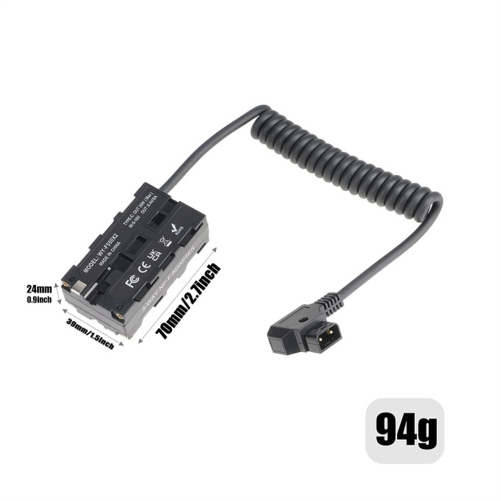 SMIEA Dummy Battery D-TAP to NP-F550 for NP-F550/F750/F970 Battery Double Sided Dummy Battery Power