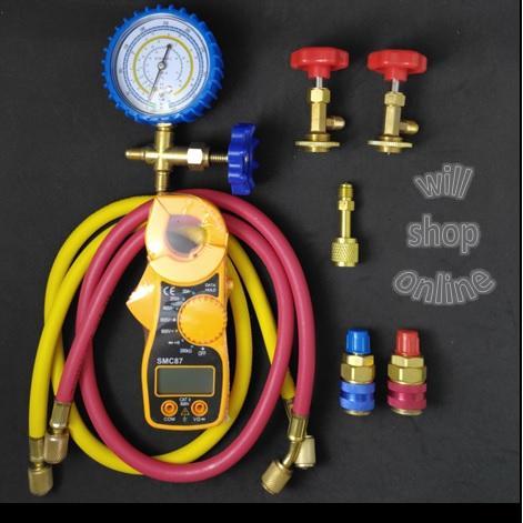 PAKET ALAT ISI FREON AC RUMAH MOBIL TANPA FREON + TANG AMPERE