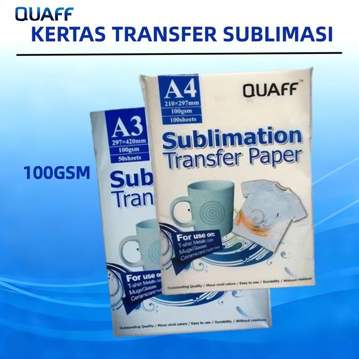 Terlaris Quaff Kertas Transfer Sublimasi A3/A4 100Gsm