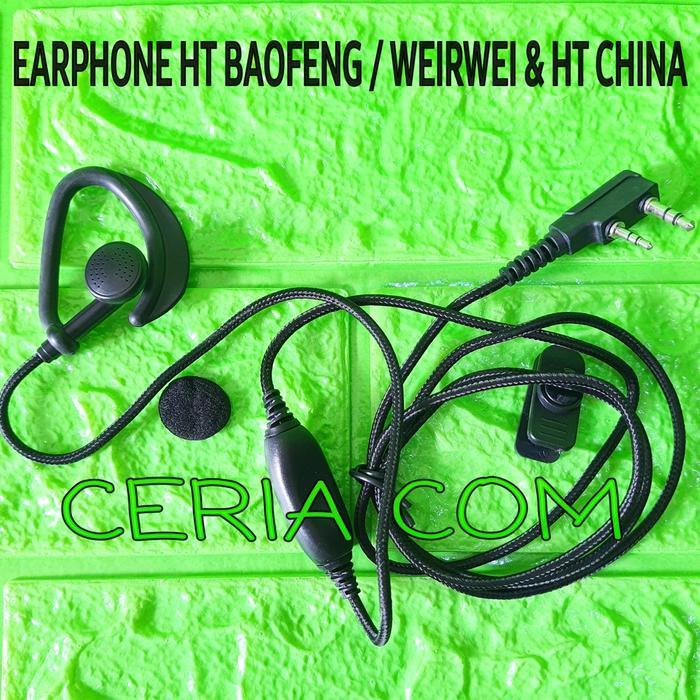 Ada Stok EARPHONE TALI HT WEIRWEI BAOFENG POFUNG BERLIN VOXTER WLAN HT CHINA