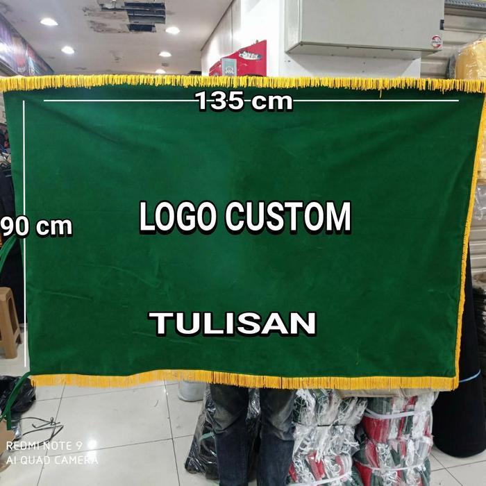 SIAPKIRIM Bendera pataka custom bludru READY STOCK