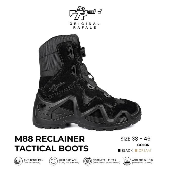 Rafale M88 Sepatu Boot Tactical 8 Inci Tali Putar Warna Hitam Ukuran 38 8 Inch Tali Putar Hitam Guru