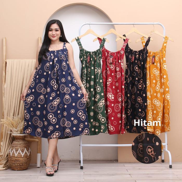 BERMUTU Amara - Daster Yukensi Tanpa Lengan Jumbo Ld 130-140 Rayon Super Adem Baju Tidur Mamah Muda