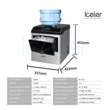 kitamani200 MESIN ES BATU KRISTAL ICELER PEMBUAT ES 30KG/D TERBAIK UNTUK CAFE