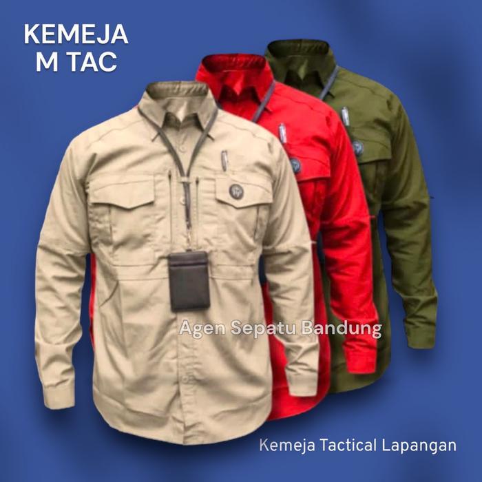 TERLARIS AGEN Kemeja Tactical M-TAC Free Gantungan ID Card / Kemeja Reskrim / Kemeja BUMN / Kemeja
