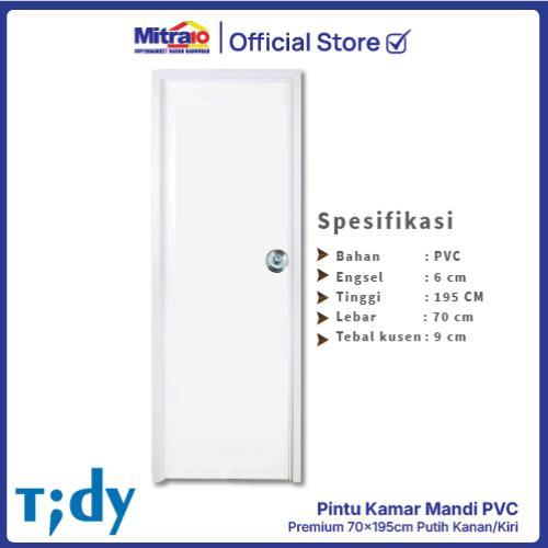 NEW PRODUK PINTU KAMAR MANDI PVC PREMIUM 70X195CM PUTIH KANAN/KIRI TIDY- PROTEKSI GANDA EXTRA BUBBLE
