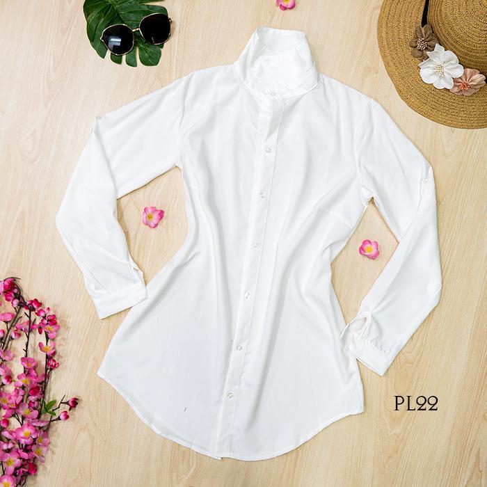 FAVORIT BAJU TIDUR KEMEJA  PREMIUM  LINGE WNITA PUTIH PL22
