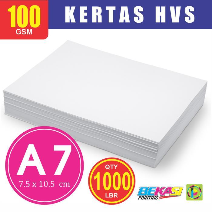 100 GSM Woodfree Paper Kertas HVS Wood Free Ukuran A7 (10.5x7.5 cm)