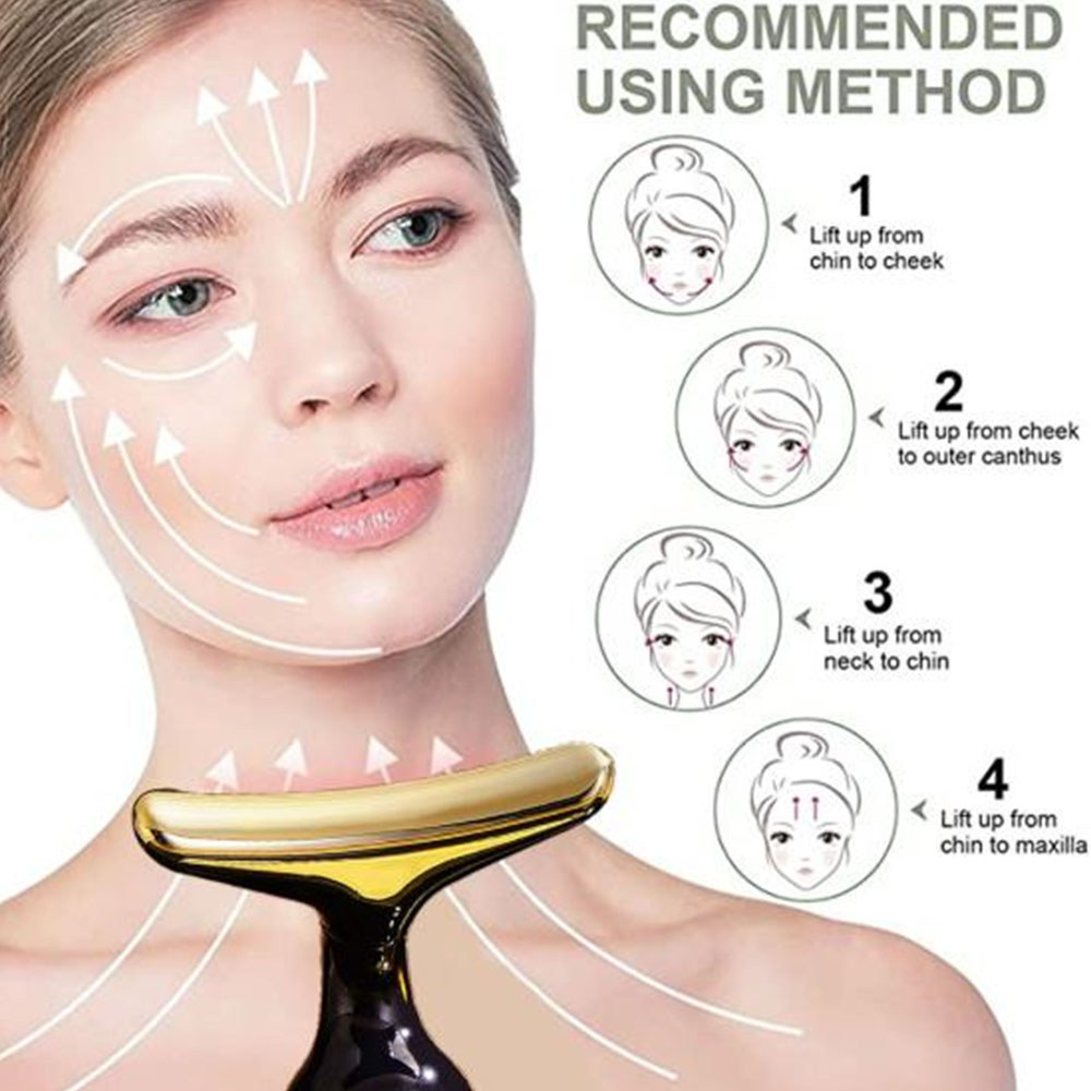 3 In 1 Face Massager Neck Facial Eye Massage V-line Face Lifting Massager Anti Aging Wrinkle Removal