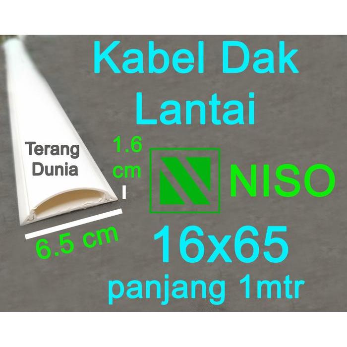 Kabel Dak Lantai 16x65 Niso Kabel Dak Kurva Lantai Niso 65x16 Kabel Dak Niso Oval 65x16 Setengah