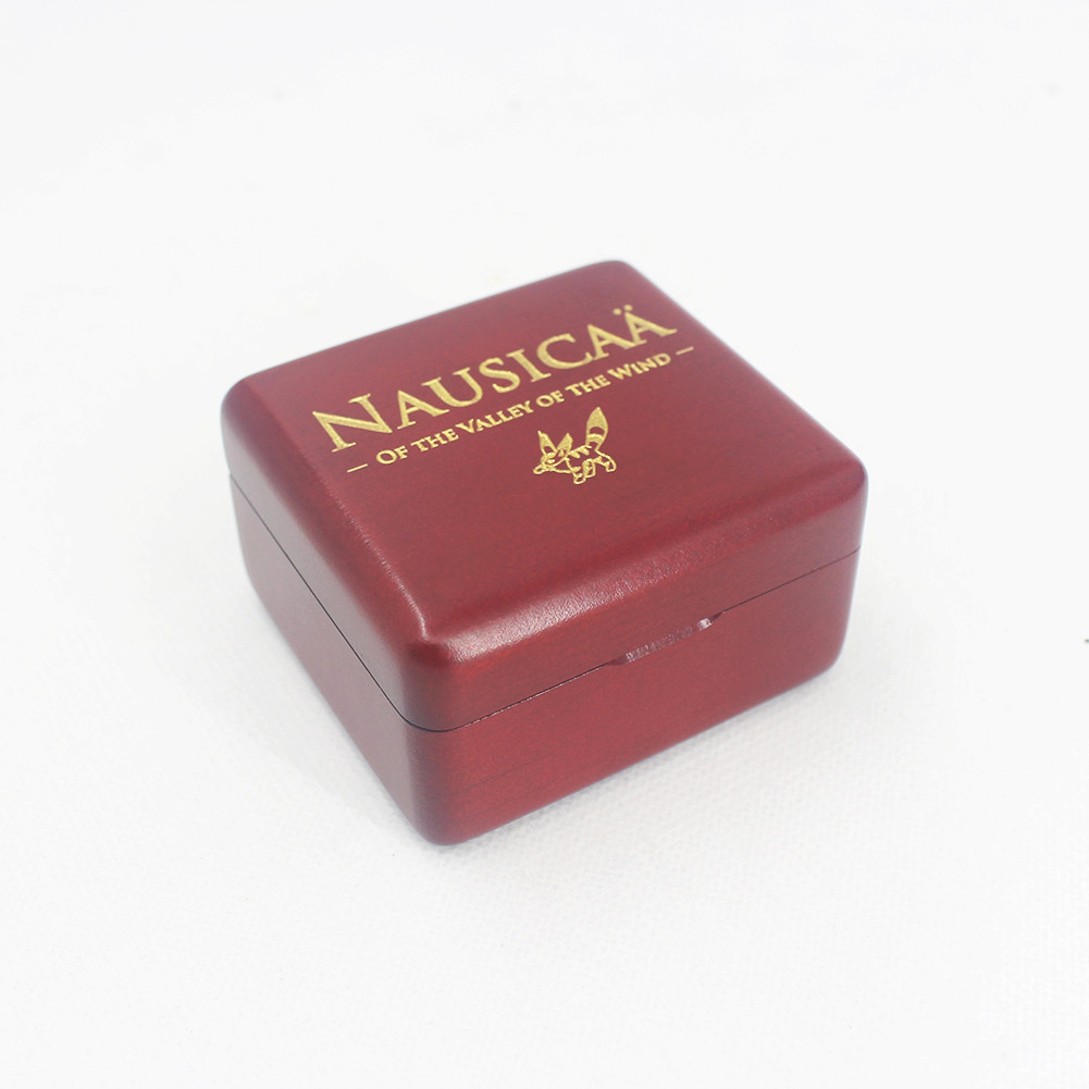 Rosiking Wooden handmade wine red clockwork music box (Nausica of the Valley of the Wind) for