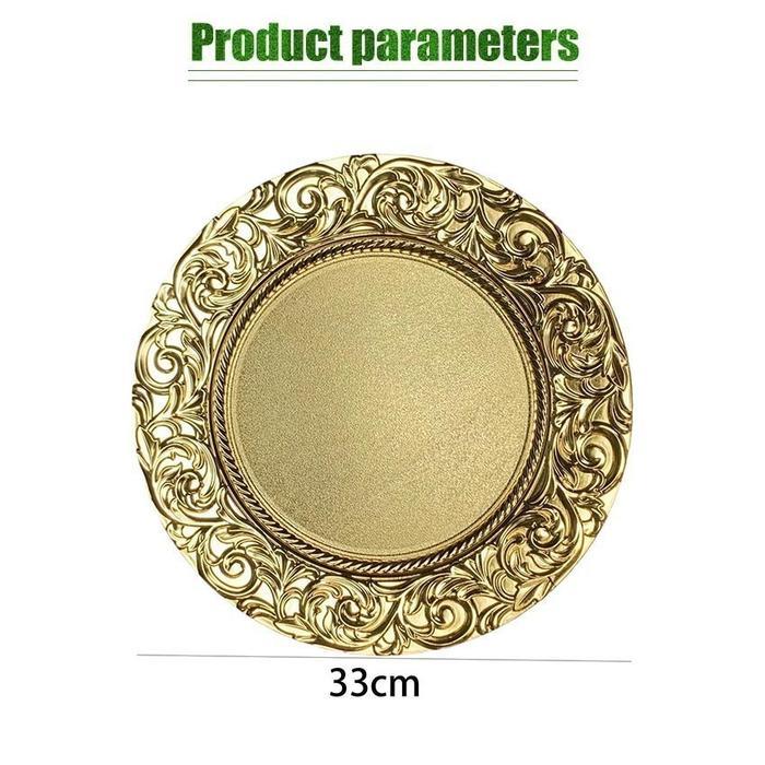 PIRING EMAS PIRING ARAB GOLD PIRING SAJI PIRING KURMA/PIRING KUE/ PIRING SULTAN/GOLD PLATE