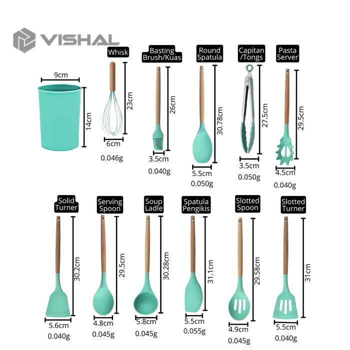 TERUJI VISHAL (COD) 2IN1 Set Spatula Silikon +Pisau Set