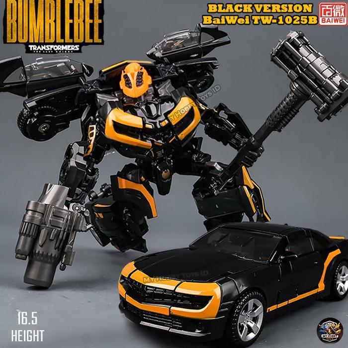 Figure Transformers Robot Bumblebee Wasp Warrior Black Version Mobil Camaro Hitam Not BB-02