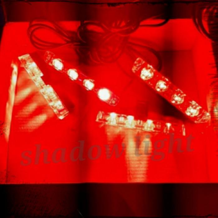 Discount led strobo grill tipis led strobo 4 mata led strobo grill jepit merah