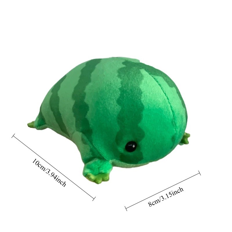 Kawaii Cartoon Anime Green Frog Plush Keychain Decompress Animals Fluffy Frog Figurine Soft Frog