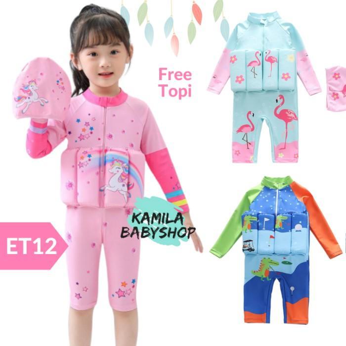Baju Renang Anak Pelampung Baju Renang pelampung 2in1 plus pelampung