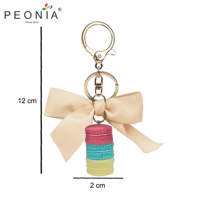 Peonia PNA MACARON Gantungan Keychain Kunci Tas