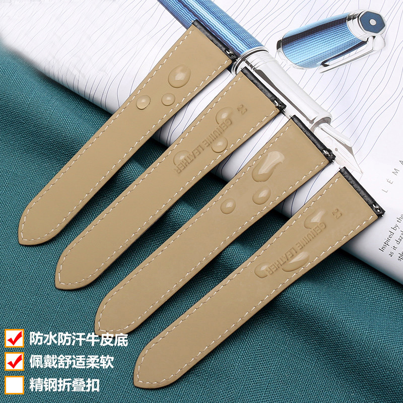 Genuine Leather Watch Strap for Cartier Tank London Solo Soft Comfortable Lychee Pattern Watchband
