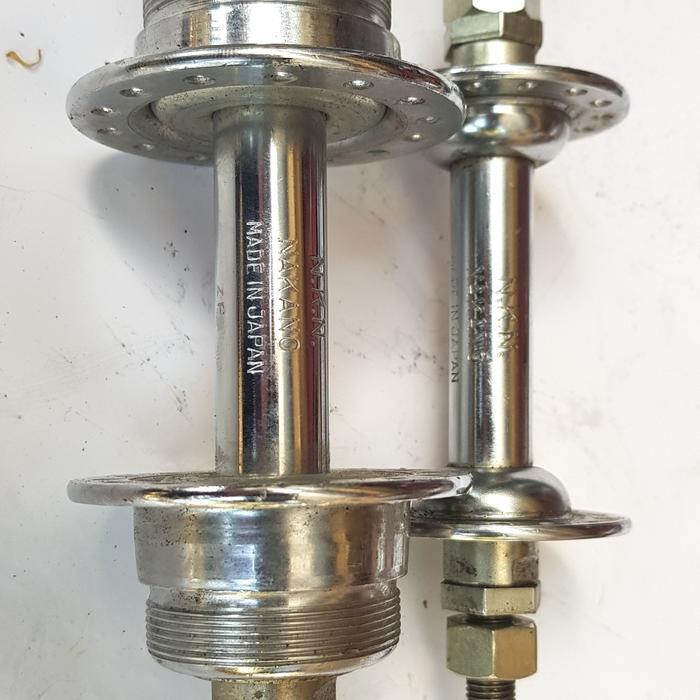 ORIGINAL Mini hub 28 Hole NAKANO Japan Steel Chrome NOS READY STOCK