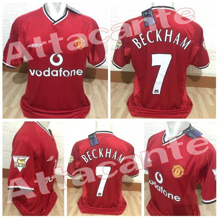 NEW Jersey RETRO EmyuU_ Home 2000-2002 + Nameset BECKHAM 7 / Custom + Patc