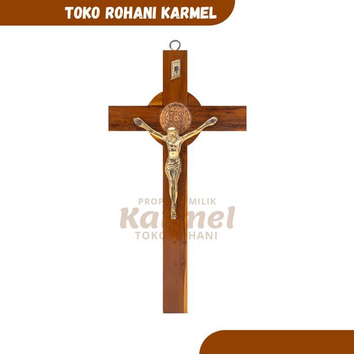 ASLI SALIB GANTUNG BENEDIKTUS / SALIB DINDING BENEDICTUS / SALIB KATOLIK READY STOCK