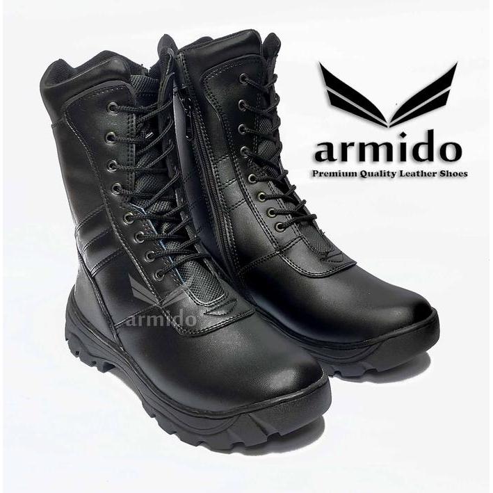 Sepatu PDL TNI Polri tali resleting