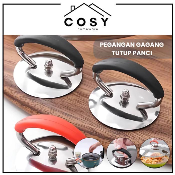 COSY Kenop Knop Silicon Pegangan Gagang Tutup Panci Anti Panas Tutupan Panci Stainless Baja