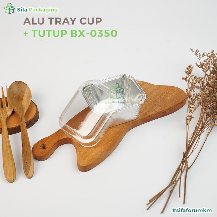 Alumunium Foil Tray Cup Bx 0350 + Tutup Lasagna Macaroni Schotel Klapertart Pastel Tutup Mini Pie