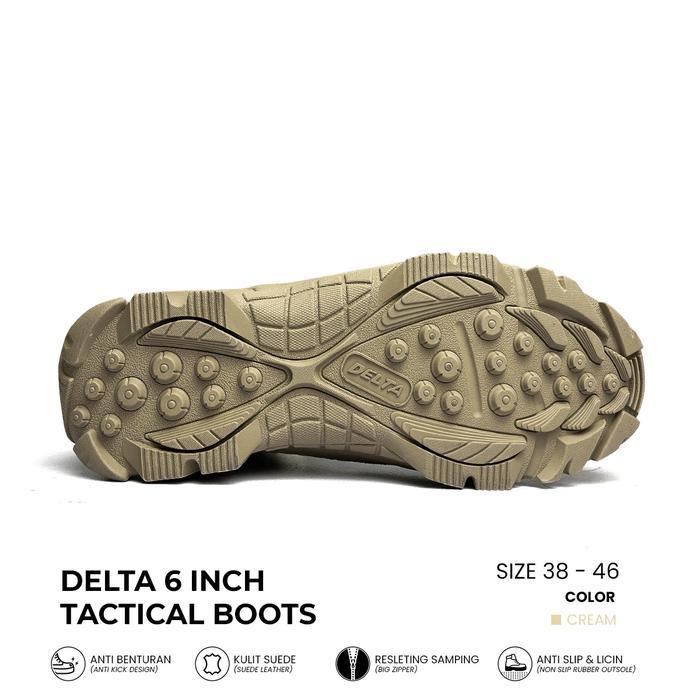Sepatu Tactical Delta 6 Inch GEAR SKIN Boots Hitam Shoes combat boots delta sepatu pria