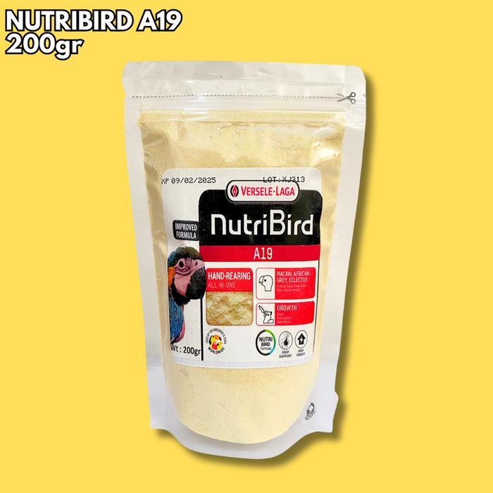 Pakan Loloh Burung NutriBird A19 High Energy 200gr Repack untuk Macaw Beo dan Burung Kecil