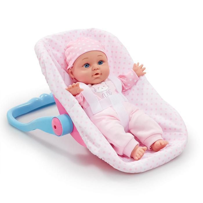Boneka Bayi Lembut 30 Cm dengan Pakaian dan Gendongan Kursi Mobil untuk Main Peran Anak